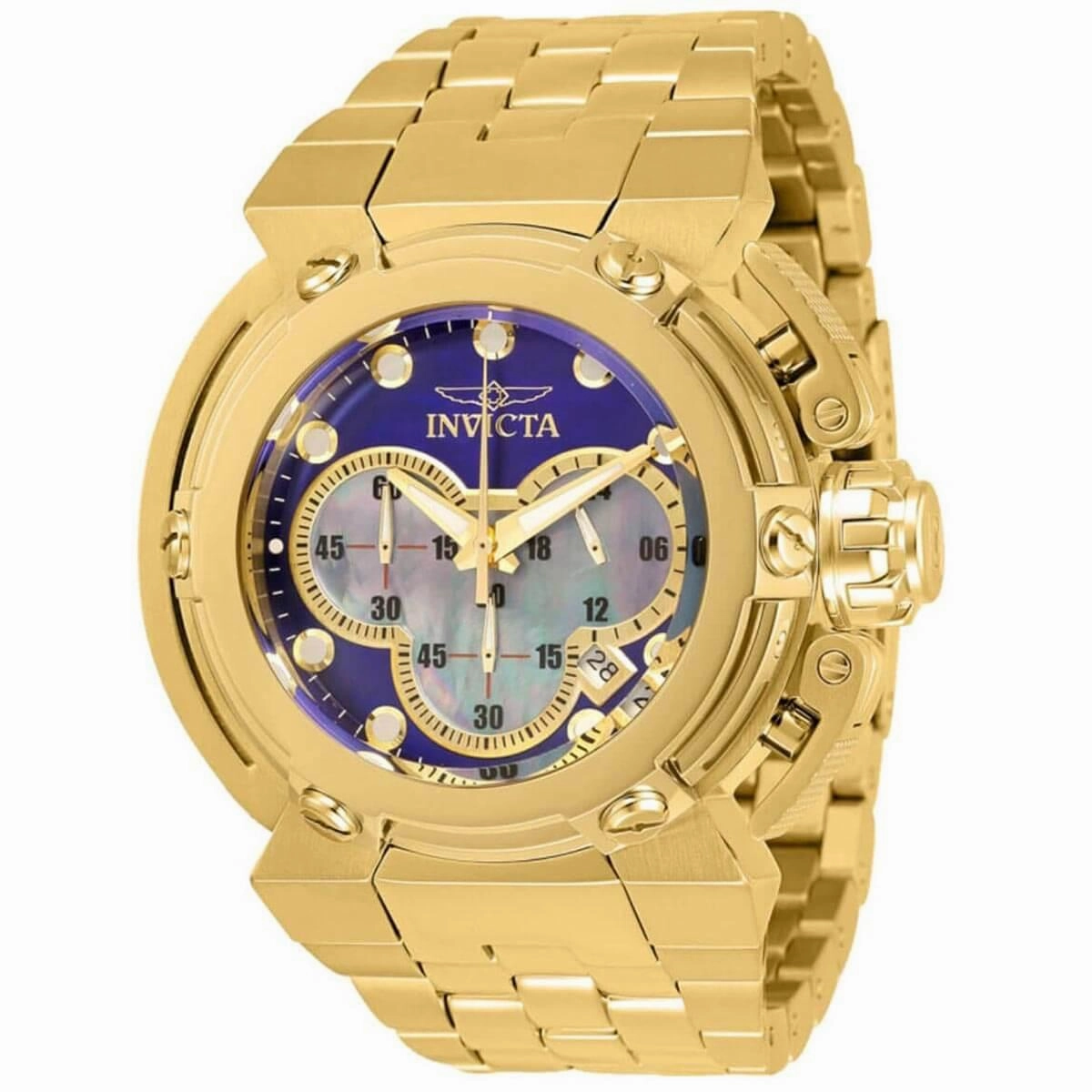 Invicta Men's Chronograph Watch - Coalition Forces Quartz Yellow Gold Bracele | 30460