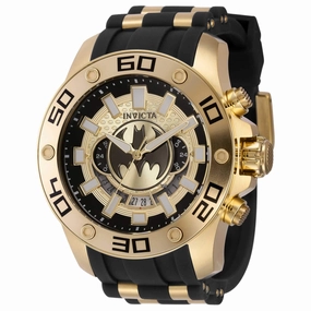 Invicta Men's Chronograph Watch - DC Comics Batman Gold Tone and Black Dial | 43597