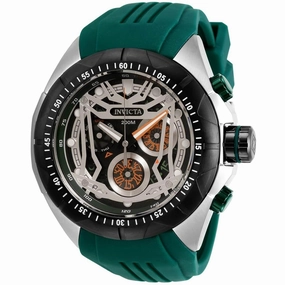 Invicta Men's Chronograph Watch - Hydromax Swiss Quartz Green Silicone Strap | 32207