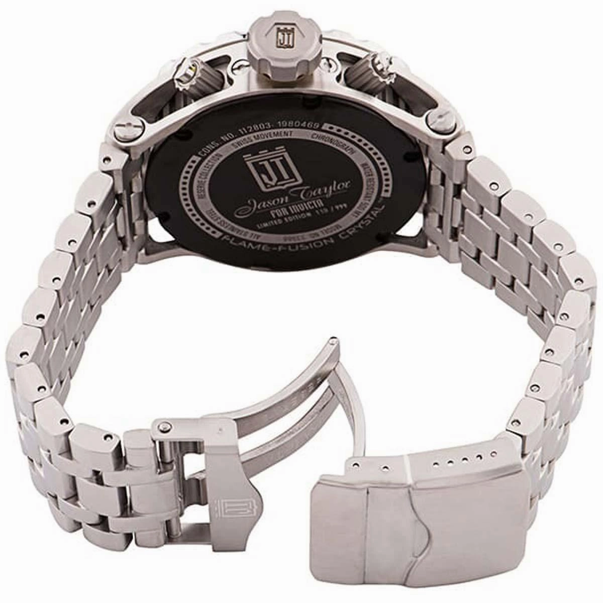 Invicta Men's Chronograph Watch - Jason Taylor Quartz Silver Steel Bracelet | 33988