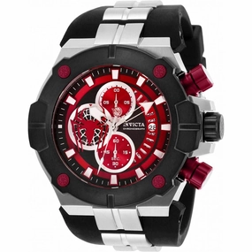 Invicta Men's Chronograph Watch - Marvel Black and Red Dial Two Tone Strap | 30317