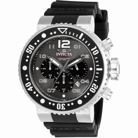 Invicta Men's Chronograph Watch - Pro Diver Black Dial Rubber Strap | 26732