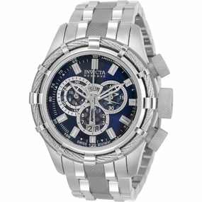 Invicta Men's Chronograph Watch - Reserve Bolt Blue and Silver Dial Bracelet | 33308
