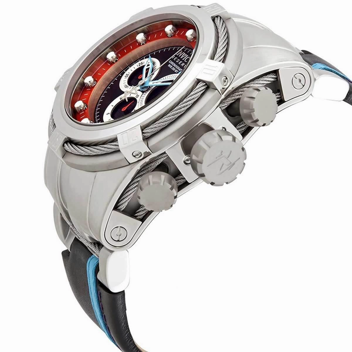 Invicta Men's Chronograph Watch - Reserve Bolt Zeus Black and Light Blue Strap | 26471
