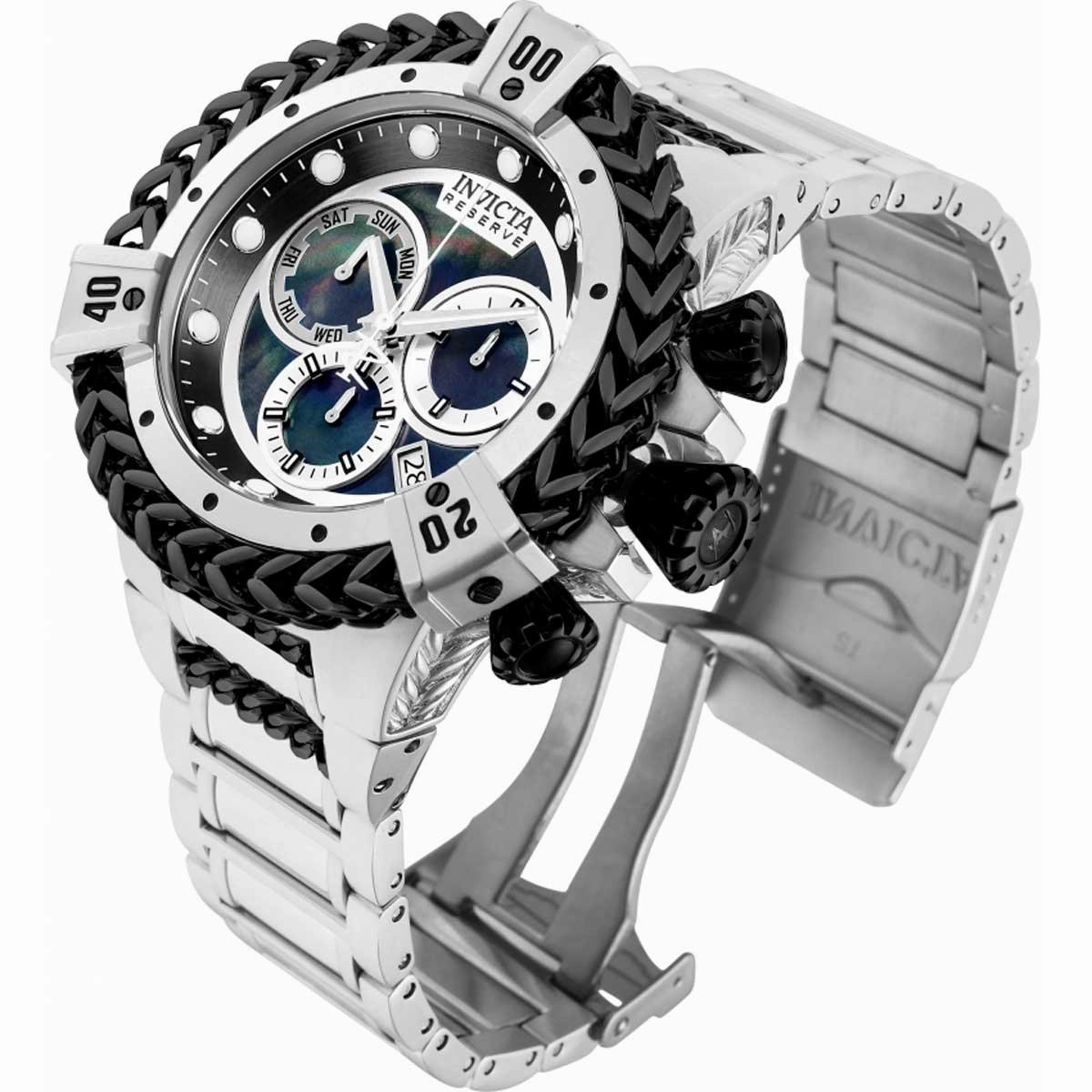 Invicta Men's Chronograph Watch - Reserve Hercules Black and Silver Bracelet | 33709