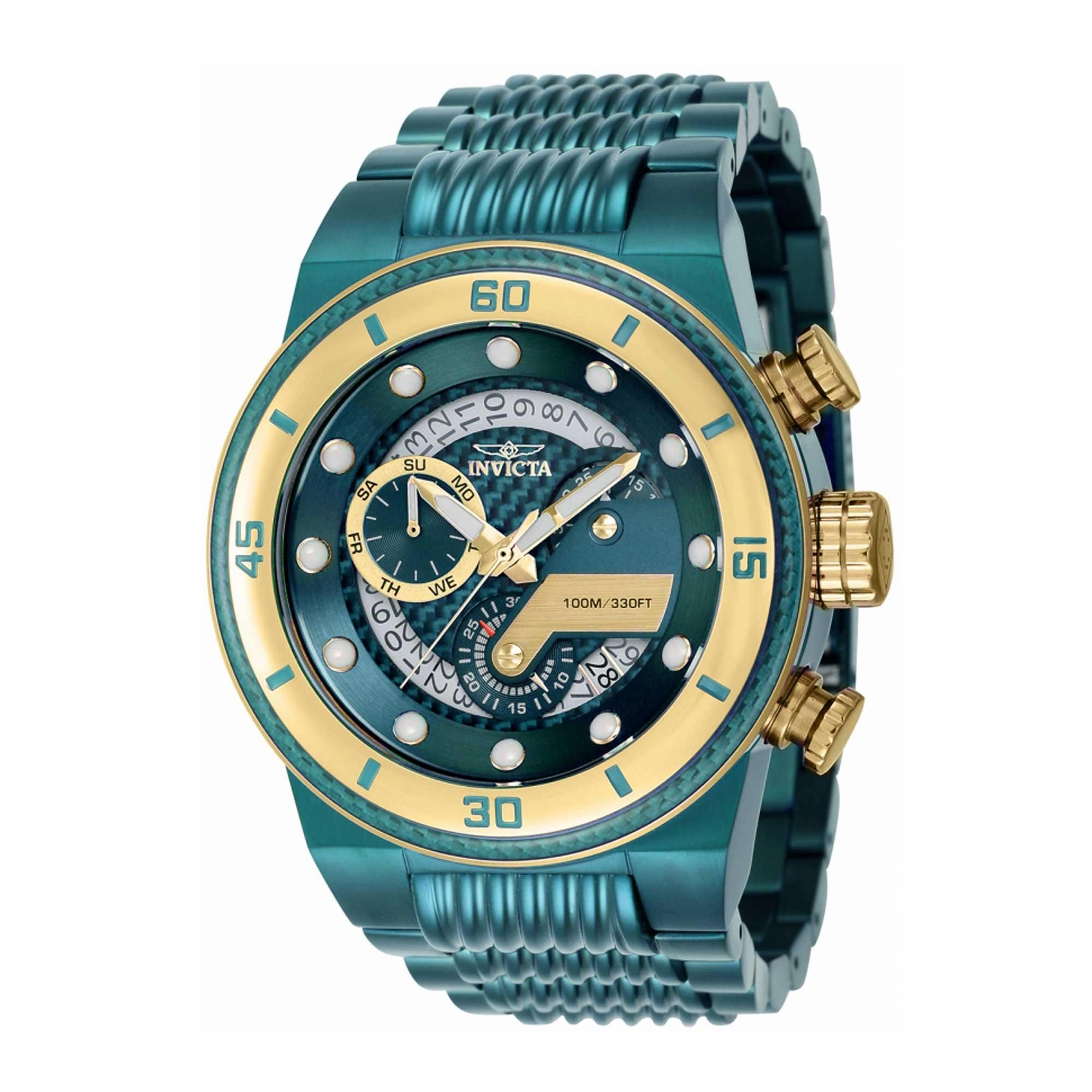 Invicta Men's Chronograph Watch - S1 Rally Green Stainless Steel Bracelet | 40766