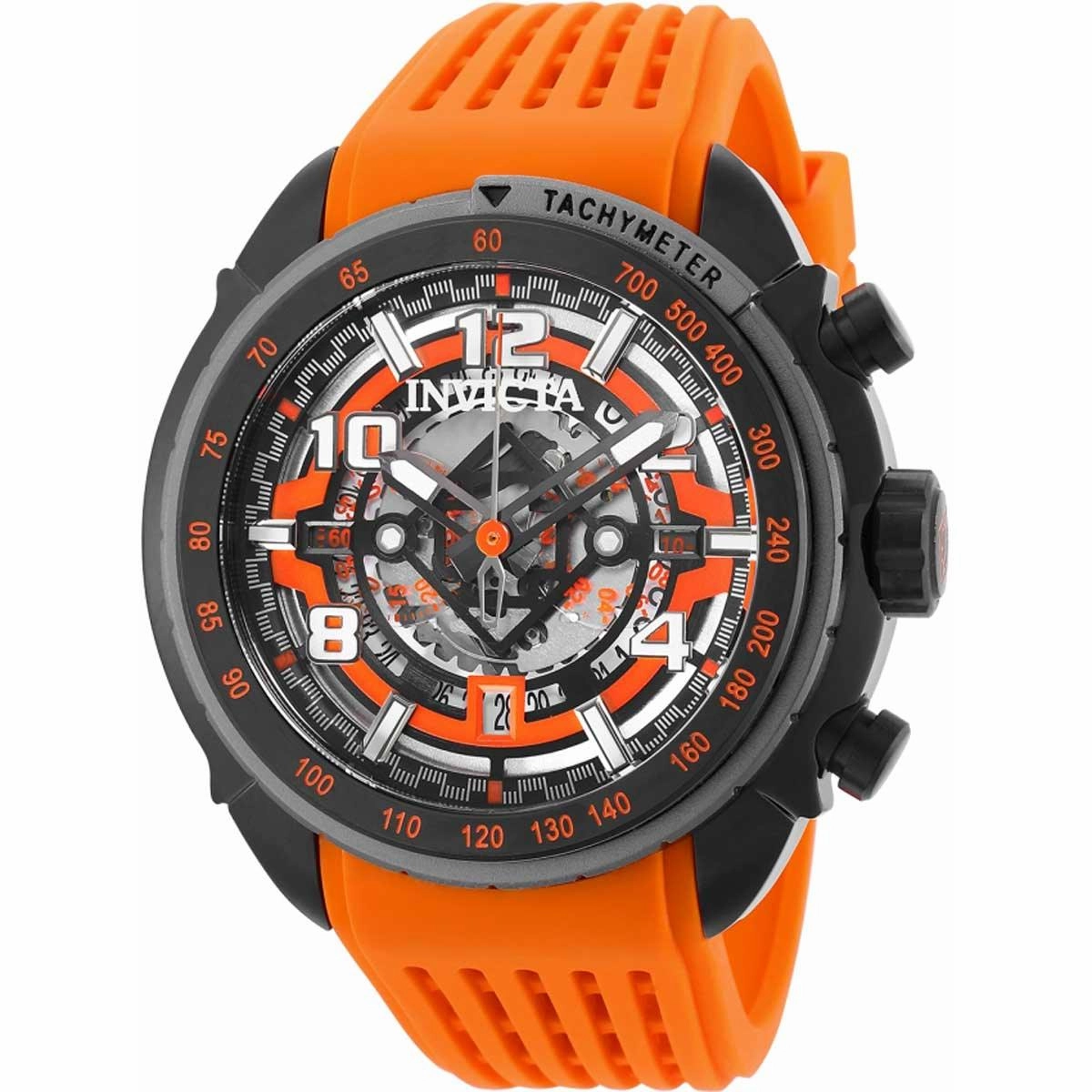 Invicta Men's Chronograph Watch - S1 Rally Quartz Orange Silicone Rubber Strap | 36368