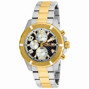 Invicta Men's Chronograph Watch - Specialty Gold Tone Bezel Two Tone Bracelet | 17719
