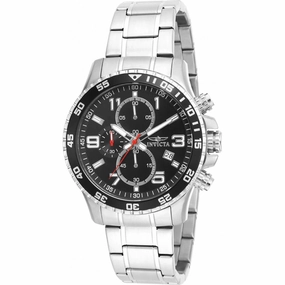 Invicta Men's Chronograph Watch - Specialty Quartz Black Dial Steel Bracelet | 16931