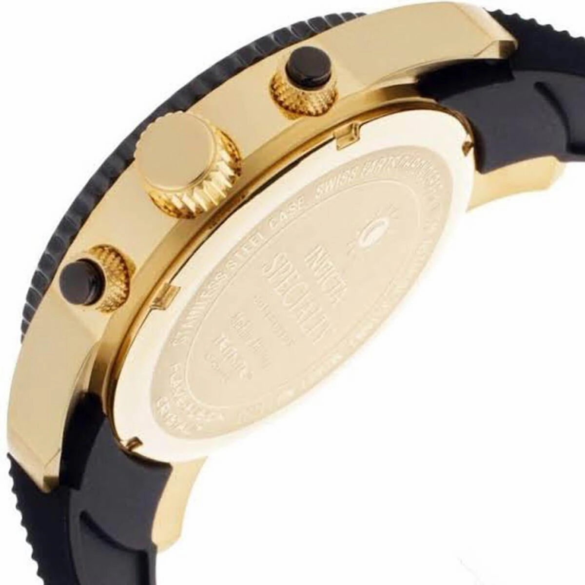 Invicta Men's Chronograph Watch - Specialty Yellow Gold Case Black Strap | 11293