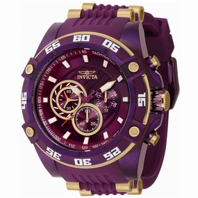 Invicta Men's Chronograph Watch - Speedway Dark Purple and Yellow Gold Steel | 40675