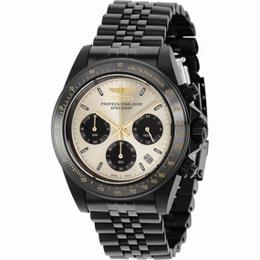 Invicta Men's Chronograph Watch - Speedway Quartz Black and Gold Dial Steel | 36738