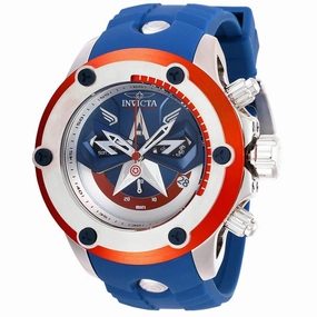 Invicta Men's Chronograph Watch - Subaqua Marvel Blue Silicone Strap Dive | 28420