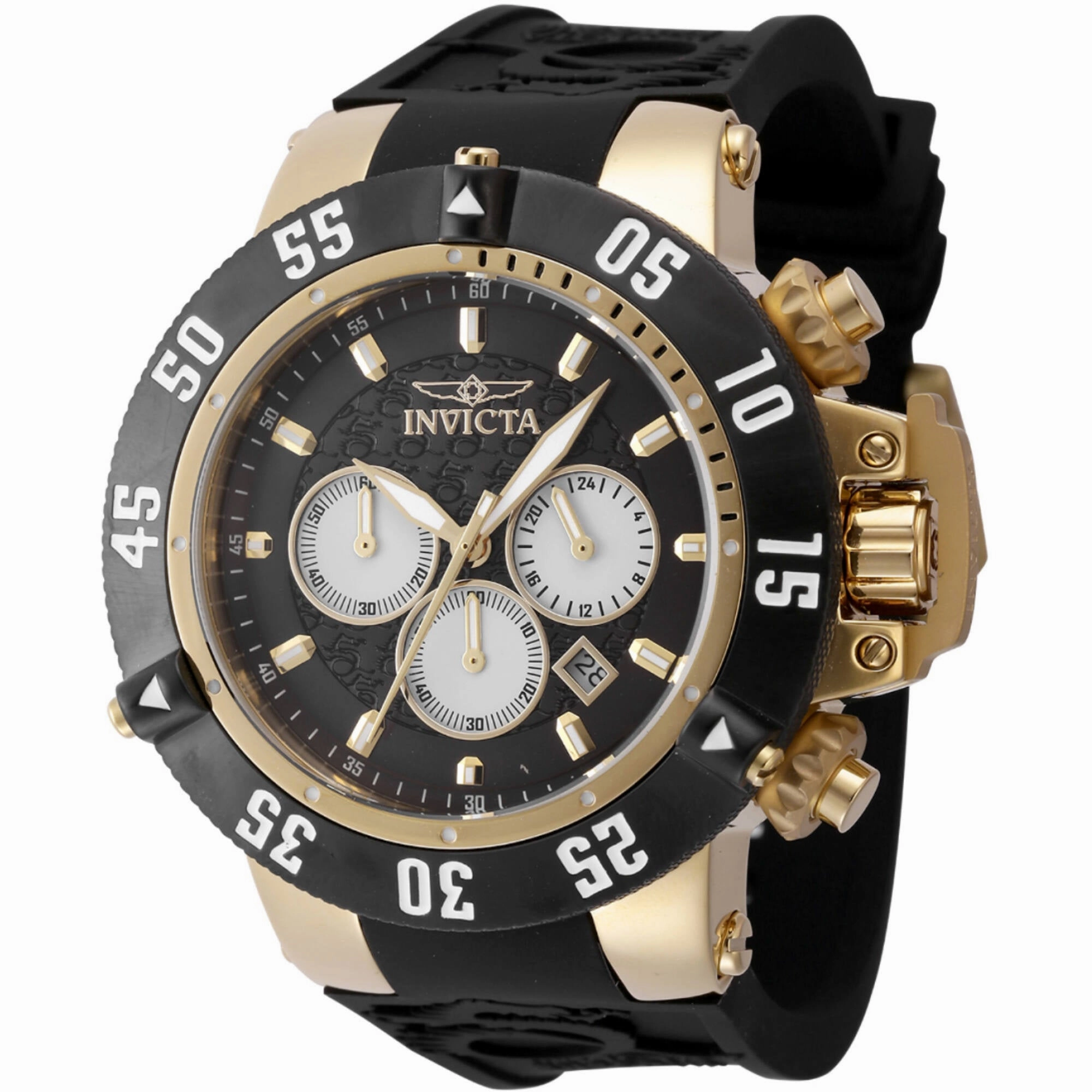 Invicta Men's Chronograph Watch - Subaqua Noma VIII Black Silicone Strap | 47330