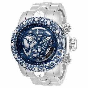 Invicta Men's Chronograph Watch - Venom Blue and Silver Tone Dial Bracelet | 31501
