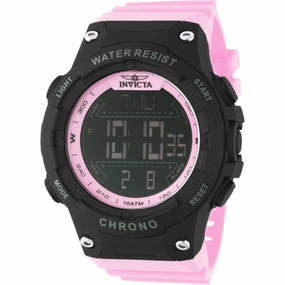 Invicta Men's Digital Watch - Invicta Racing Chrono Pink Polyurethane Strap | 48051