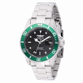 Invicta Men's Dive Watch - Pro Diver Quartz Black Dial Green Rotating Bezel | 47353