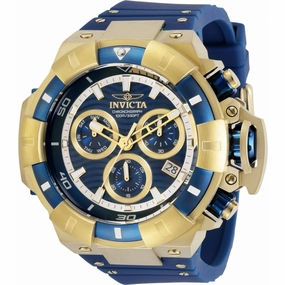 Invicta Men's Quartz Chronograph Watch - Akula Blue and Gold Dial Strap | 31899