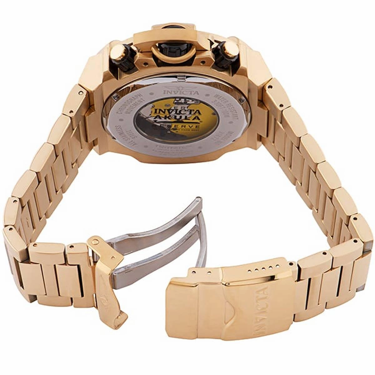 Invicta Men's Quartz Chronograph Watch - Akula Yellow Gold Steel Bracelet | 31872
