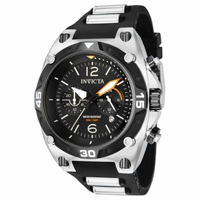 Invicta Men's Quartz Watch - Aviator Two Tone Black and Silver Tone Strap | 40289