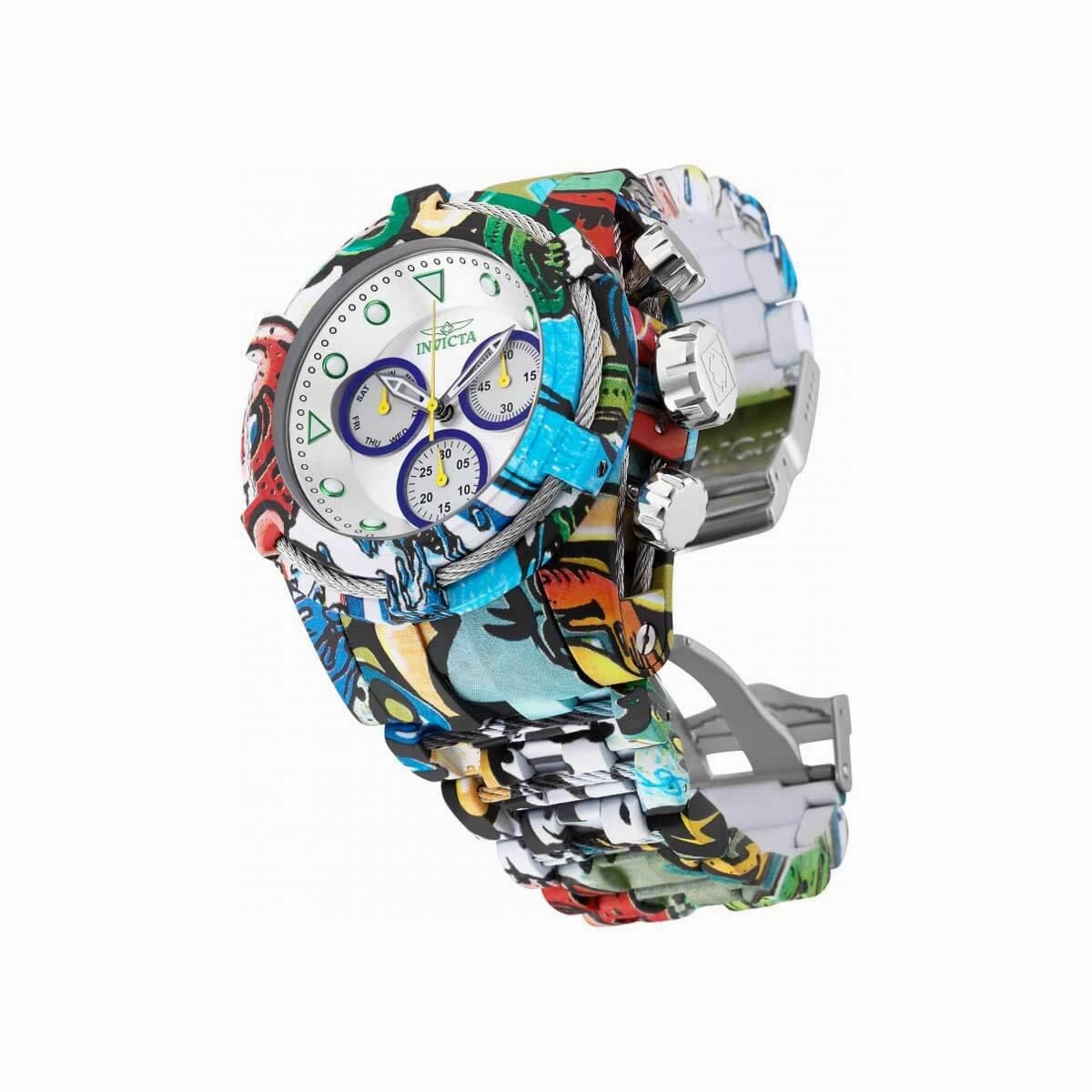 Invicta Men's Quartz Watch - Bolt Chronograph Silver Tone Dial Bracelet | 32414