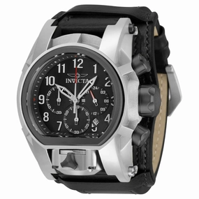 Invicta Men's Quartz Watch - Bolt Zeus Magnum Chronograph Black Leather Strap | 34583