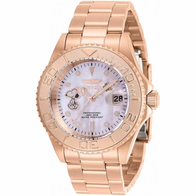 Invicta Men's Quartz Watch - Character MOP Dial Rose Gold Steel Bracelet | 28519