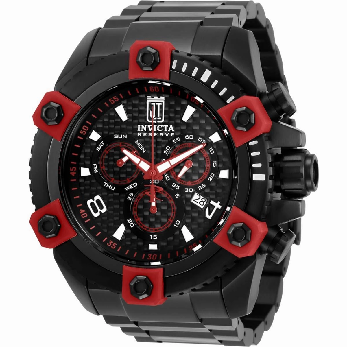 Invicta Men's Quartz Watch - Jason Taylor Chronograph Black and Red Dial | 33993