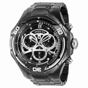 Invicta Men's Quartz Watch - Mammoth Chronograph Day-Date Black Dial Bracelet | 38091