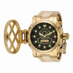 Invicta Men's Quartz Watch - Pro Diver Black Dial Yellow Gold Bracelet | 37355