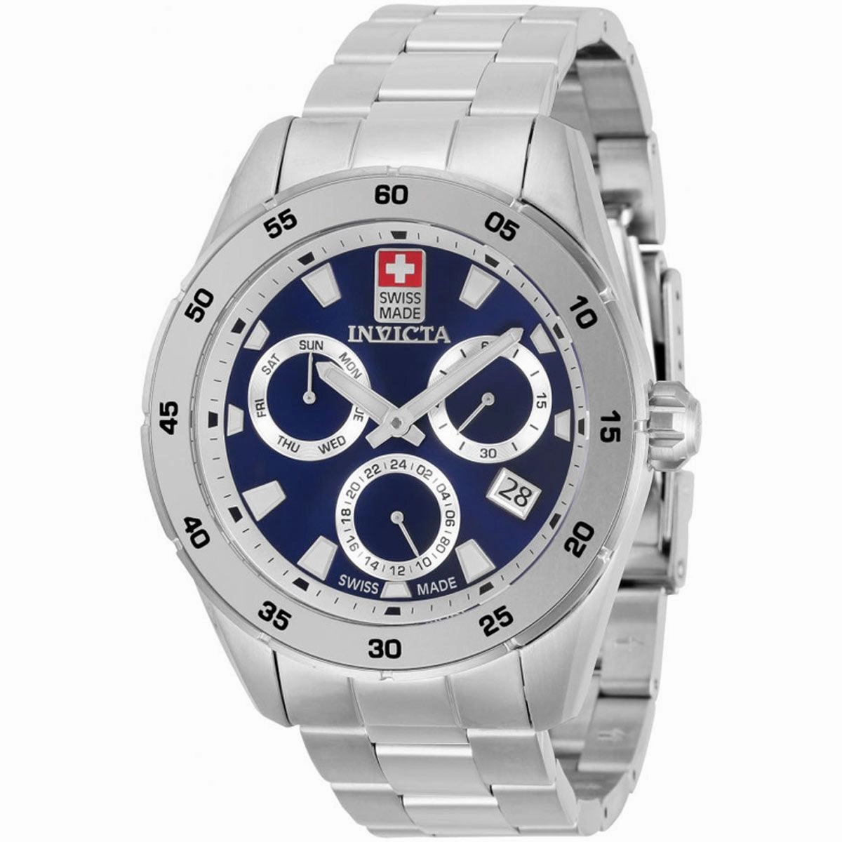 Invicta Men's Quartz Watch - Pro Diver Blue Dial Stainless Steel Bracelet | 33473