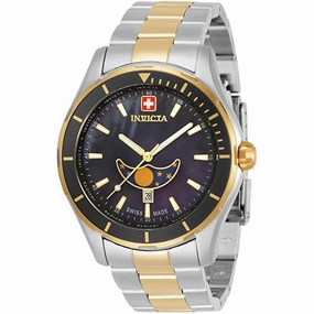 Invicta Men's Quartz Watch - Pro Diver Moon Phase Two Tone Bracelet | 33466