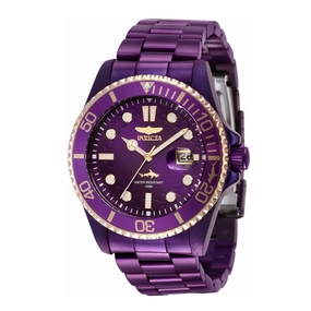 Invicta Men's Quartz Watch - Pro Diver Purple Dial Stainless Steel Bracelet | 40941