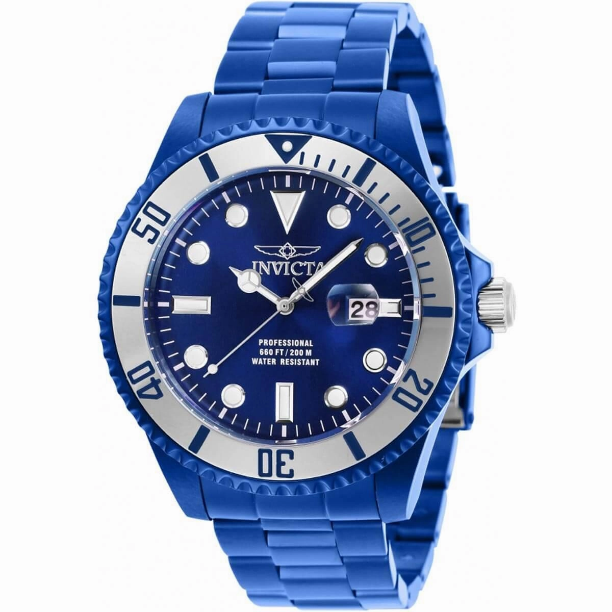 Invicta Men's Quartz Watch - Pro Diver Rotating Bezel Blue Dial Bracelet | 27538