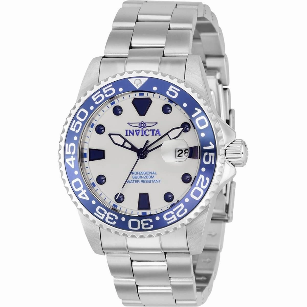 Invicta Men's Quartz Watch - Pro Diver Silver Dial Stainless Steel Bracelet | 36905