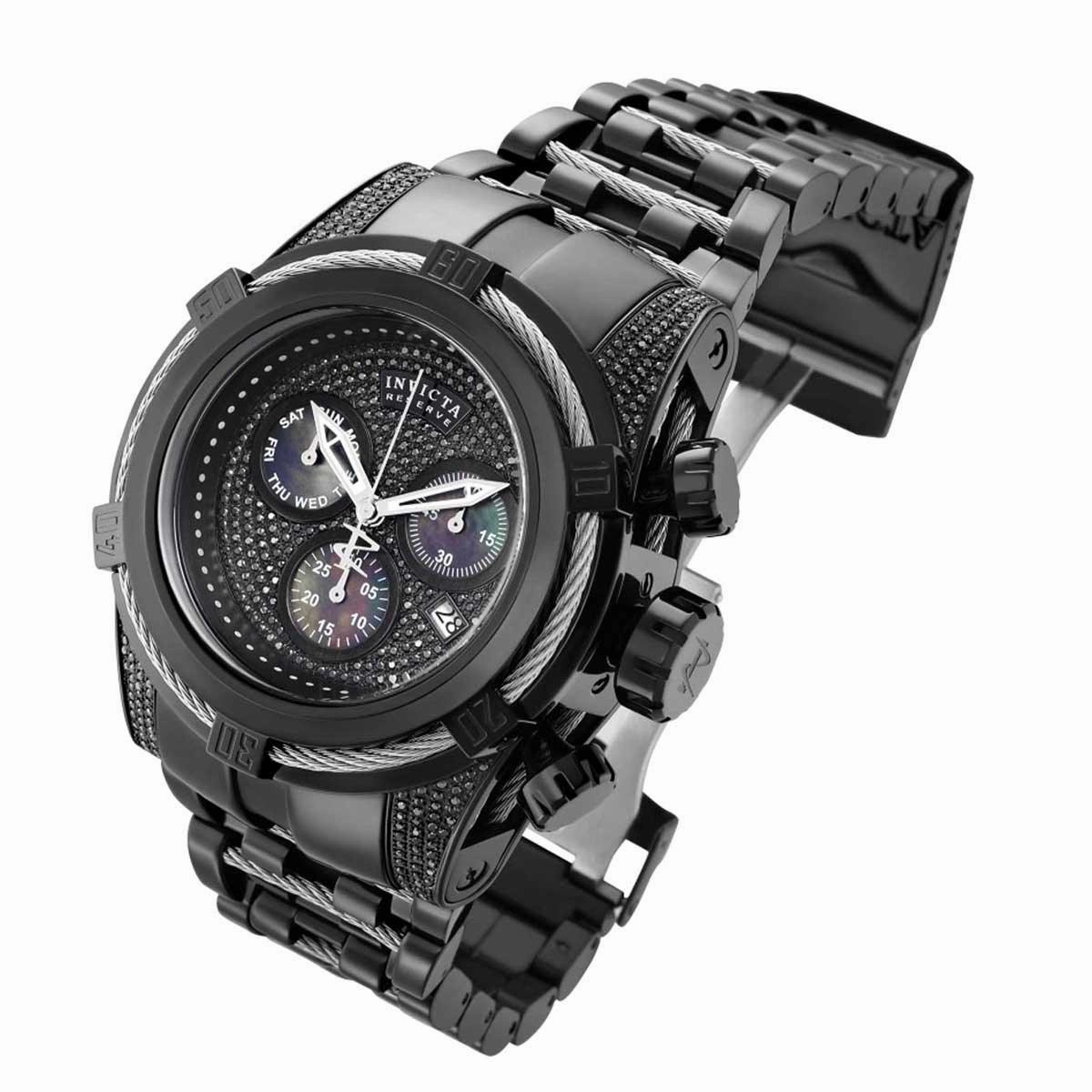 Invicta Men's Quartz Watch - Reserve Bolt Zeus Diamond Chrono Black Dial | 32784