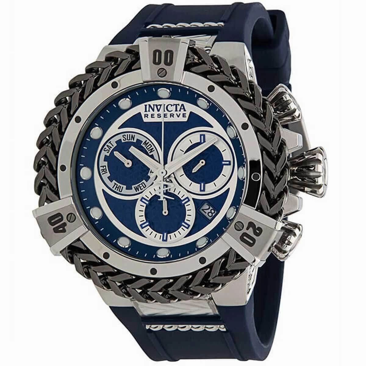 Invicta Men's Quartz Watch - Reserve Herc Chronograph Blue Rubber Strap | 33151