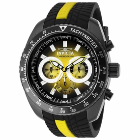 Invicta Men's Quartz Watch - S1 Rally Chronograph Yellow and Black Dial Strap | 36306