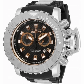 Invicta Men's Quartz Watch - Sea Hunter Chronograph Black Dial Rubber Strap | 32652