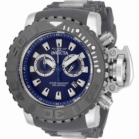 Invicta Men's Quartz Watch - Sea Hunter Chronograph Blue Dial Rubber Strap | 32654