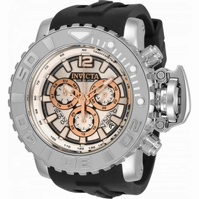 Invicta Men's Quartz Watch - Sea Hunter Chronograph Silver and RG Tone Dial | 32618