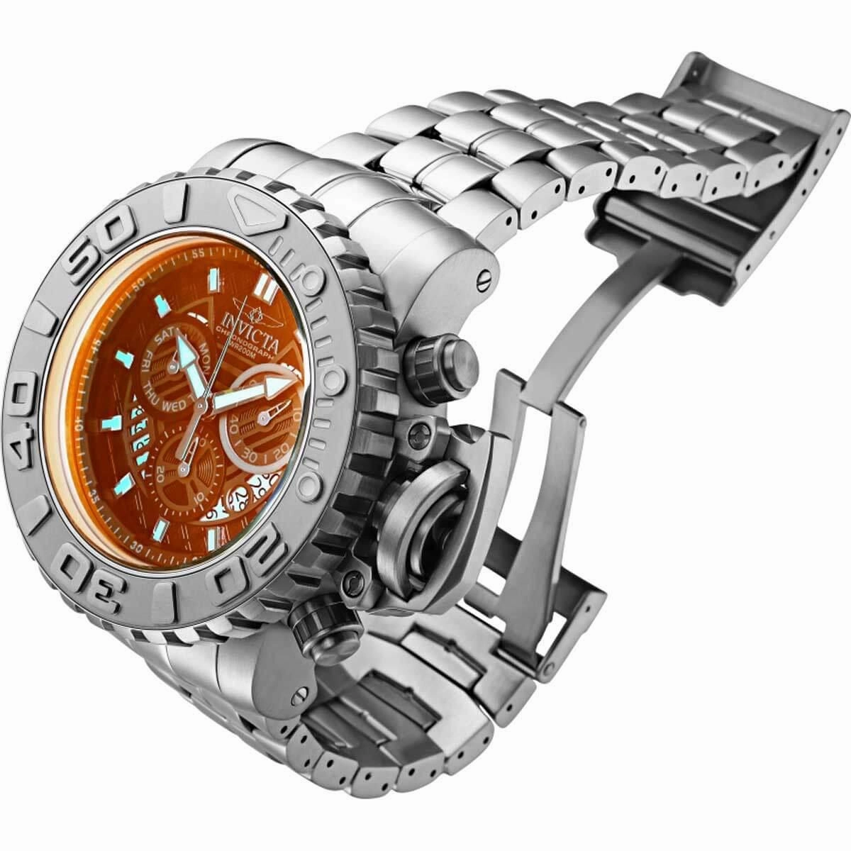 Invicta Men's Quartz Watch - Sea Hunter Chronograph Yellow Dial Bracelet | 32641