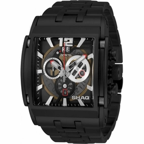 Invicta Men's Quartz Watch - Shaq Chronograph Black Stainless Steel Bracelet | 33736