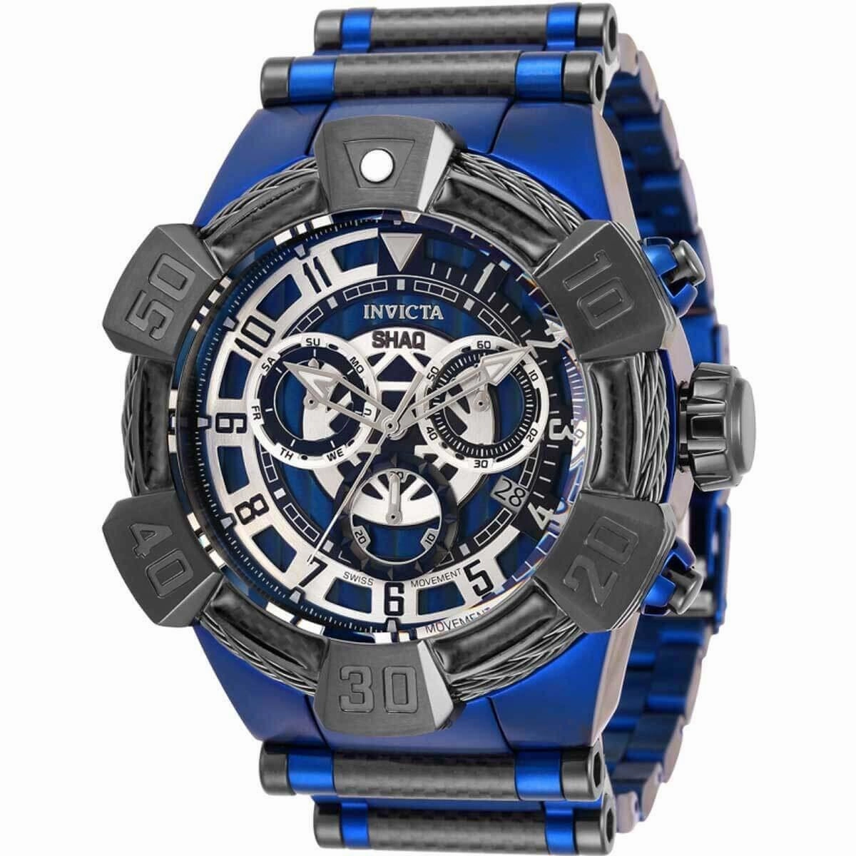 Invicta Men's Quartz Watch - Shaq Chronograph Blue Stainless Steel Bracelet | 33679