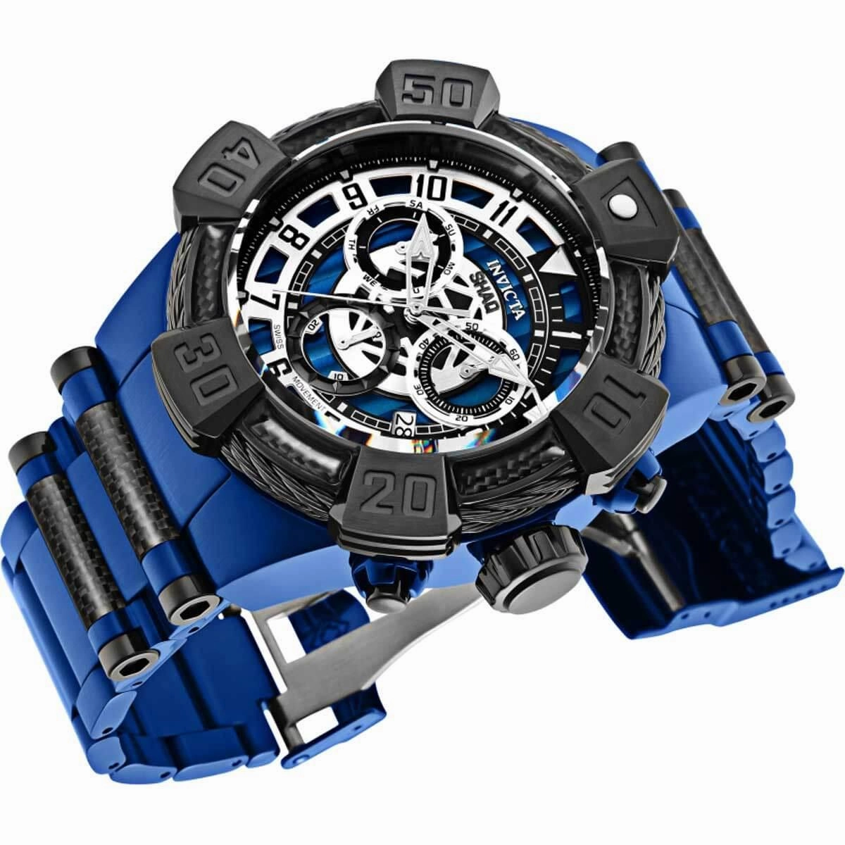 Invicta Men's Quartz Watch - Shaq Chronograph Blue Stainless Steel Bracelet | 33679