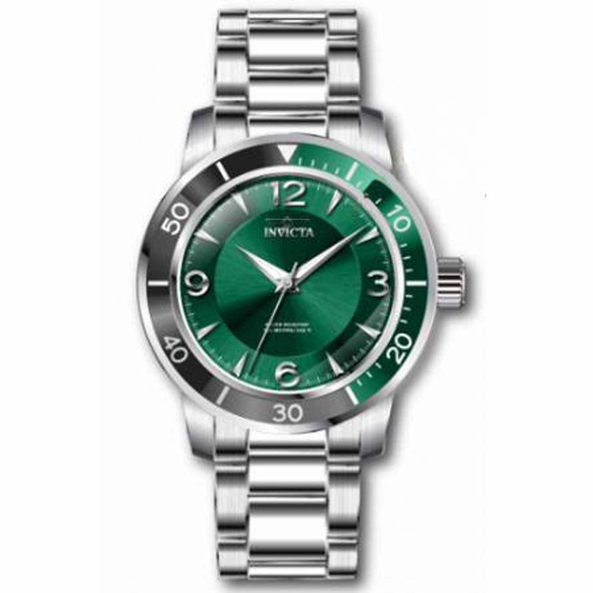 Invicta Men's Quartz Watch - Specialty Black and Green Bezel Bracelet | 38519