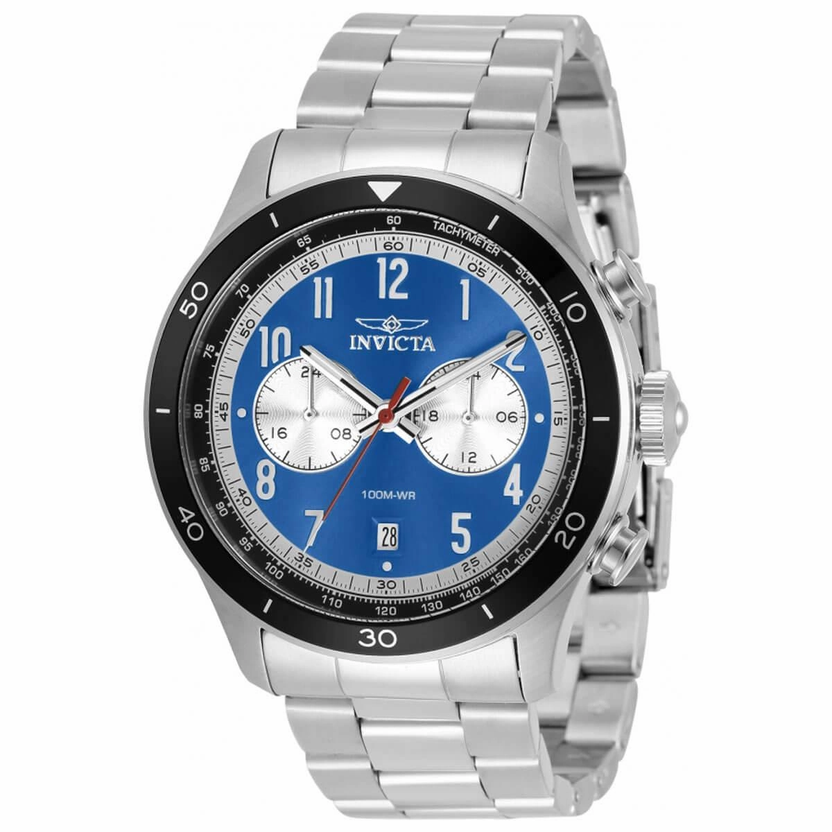 Invicta Men's Quartz Watch - Speedway Silver Tone Stainless Steel Bracelet | 34056