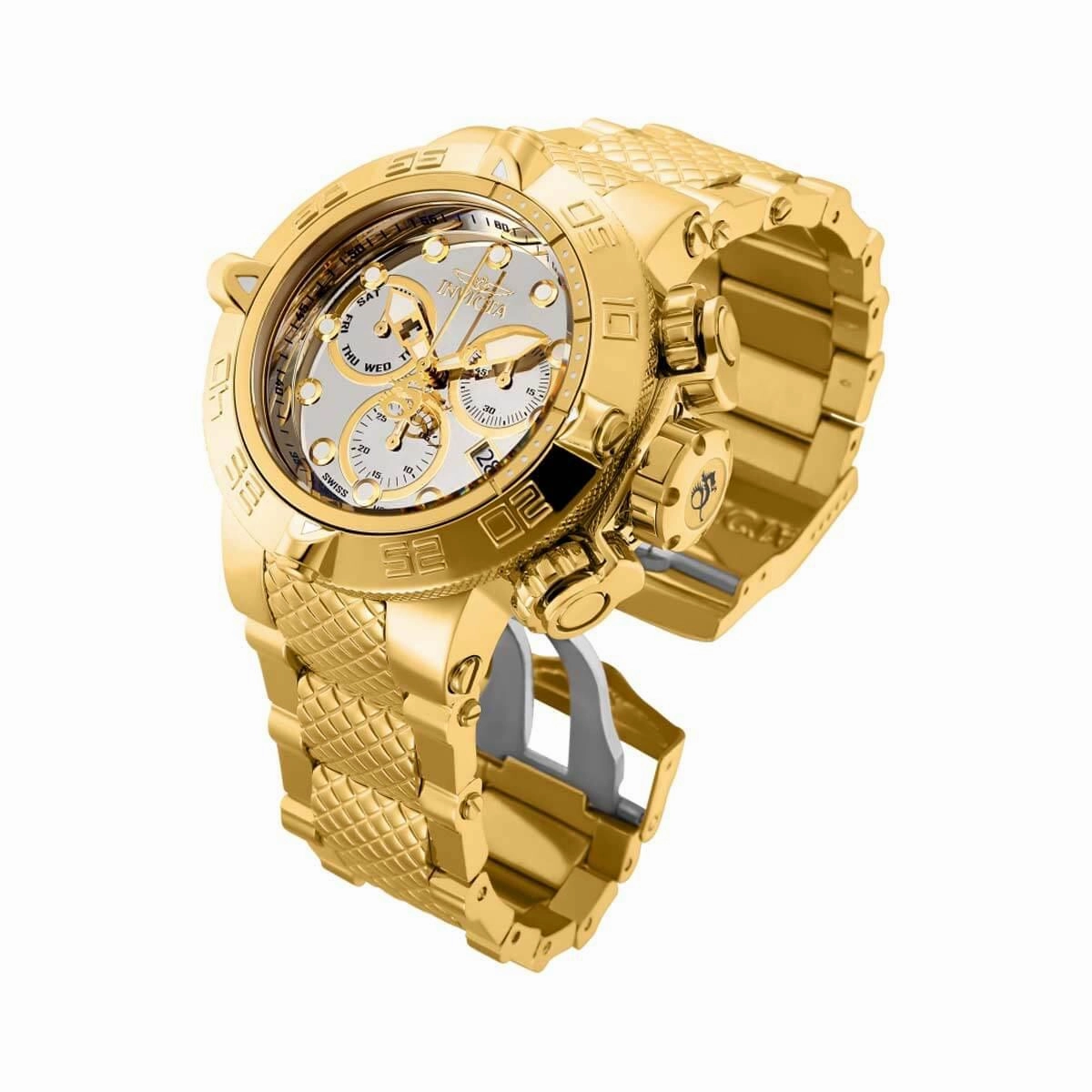 Invicta Men's Quartz Watch - Subaqua Chronograph Silver Tone Dial Bracelet | 32973