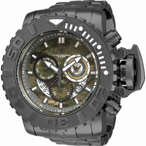 Invicta Men's Quartz Watch - U.S. Navy Chronograph Gunmetal Steel Bracelet | 34676