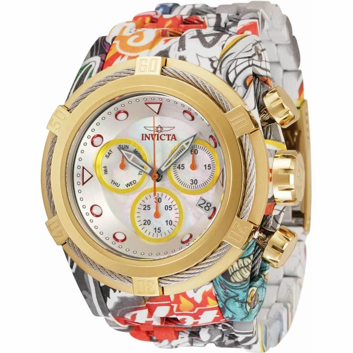 Invicta Men's Swiss Quartz Watch - Bolt Chronograph Stainless Steel Bracelet | 34715
